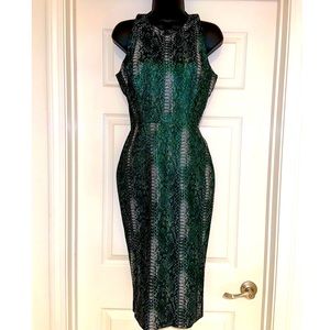 Zac Posen ‼️SALE‼️  Metallic Python Jade Sheath Dress—NWT